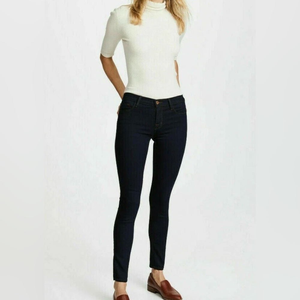 New J Brand Women’s Jeans Straight Leg Slim Fit Mid Rise  27 Dark Blue NWT $158